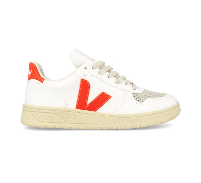 Veja V-10 CWL WHITE ORANGE FLUO