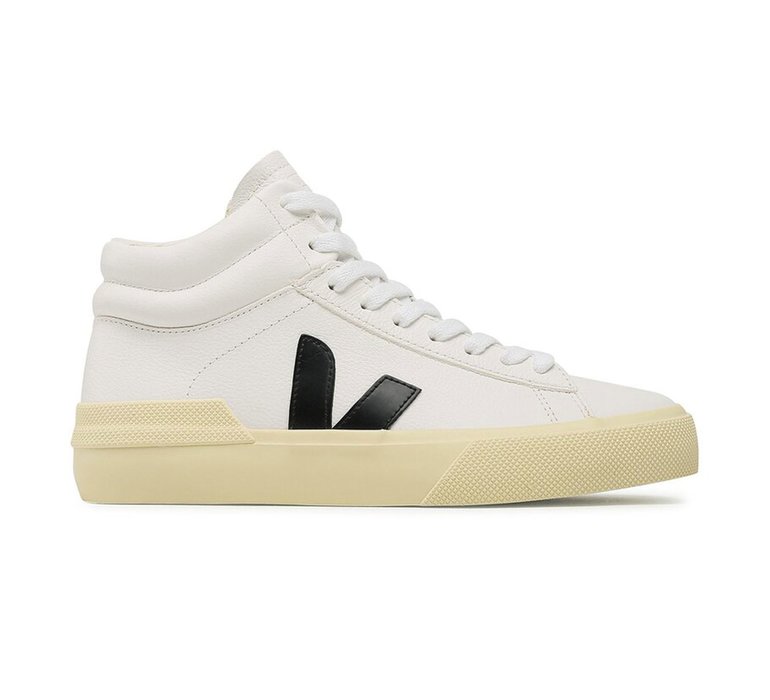 Veja MINOTAUR CHROMEFREE LEATHER WHITE BLACK BUTTER