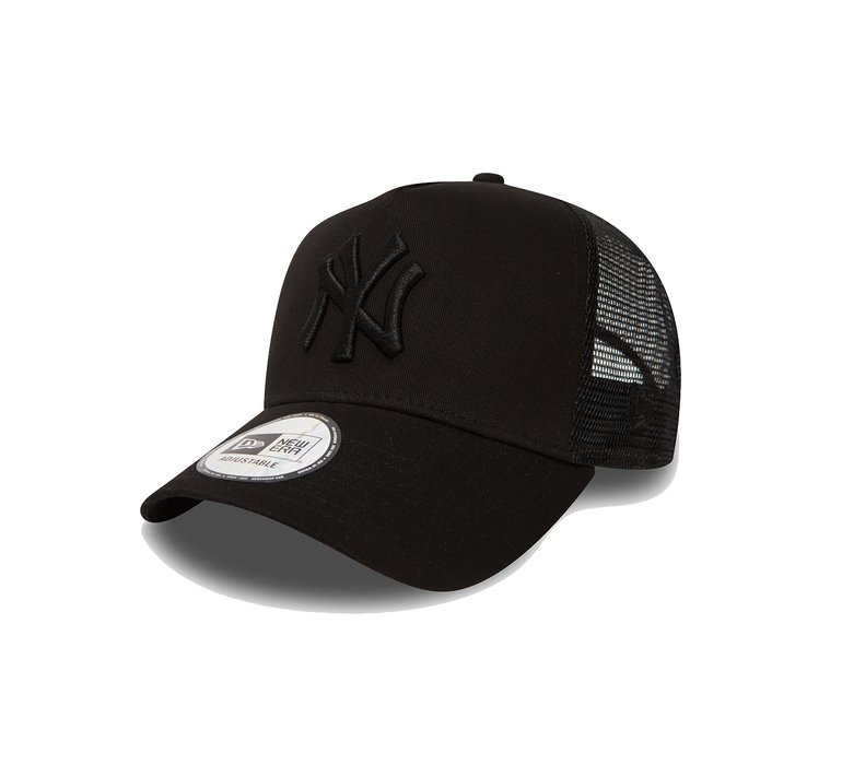 New Era Yankees Clean Black A-Frame Trucker Cap