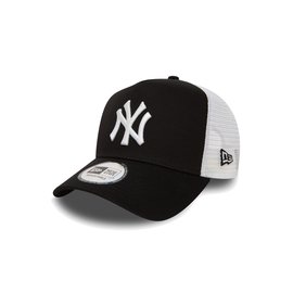 New Era Yankees Clean Black A-Frame Trucker Cap
