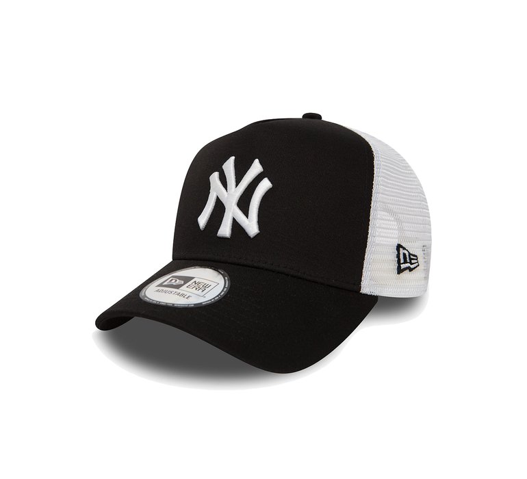 New Era Yankees Clean Black A-Frame Trucker Cap