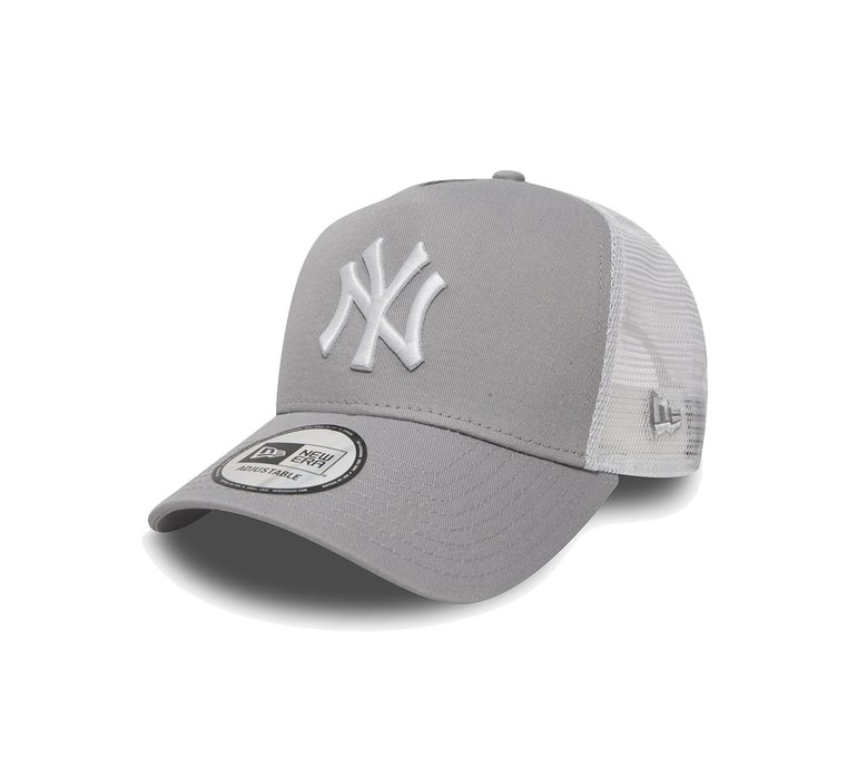 New Era Yankees Clean Grey A-Frame Trucker Cap
