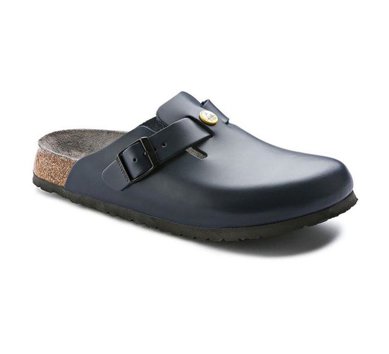 Birkenstock Boston ESD Natural Leather Narrow Fit