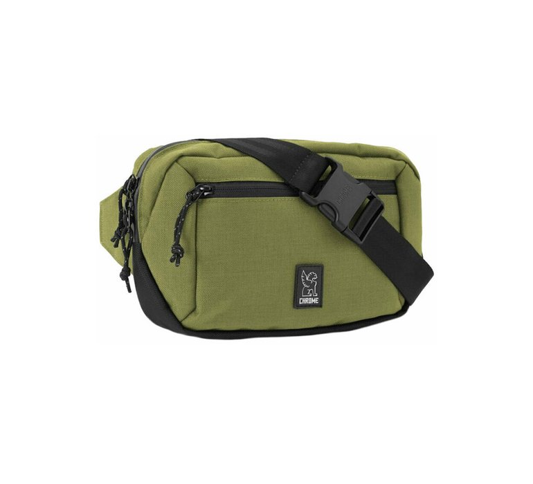 Chrome Ziptop Waistpack Olive Branch