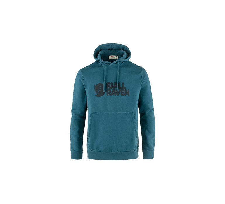 Fjällräven Logo Hoodie M Deep Sea