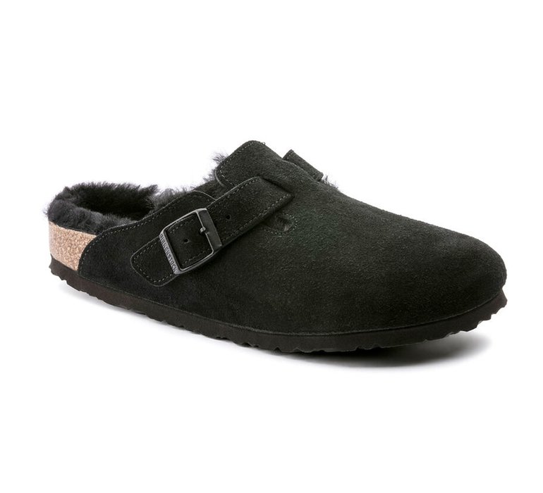 Birkenstock Boston Shearling Suede Leather Regular Fit