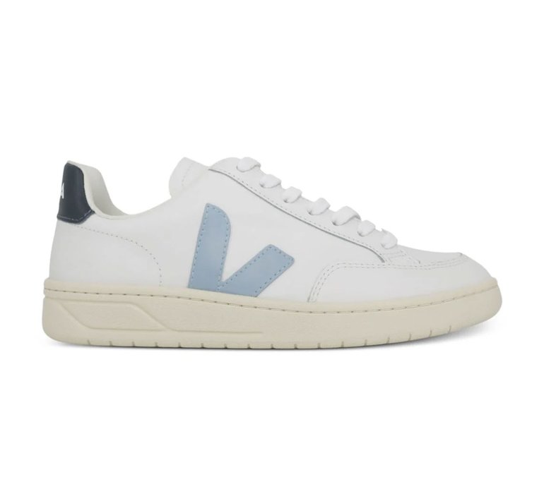 Veja V-12 Leather White Steel Nautico