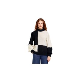 Dedicated Sweater Knitted Rutbo Blocks Black/Vanilla White