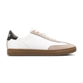 Clae Deane White Leather Grey Dark Gum