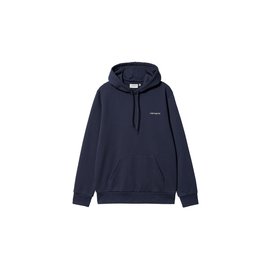 Carhartt WIP Hooded Script Embroidery Sweat Blue White