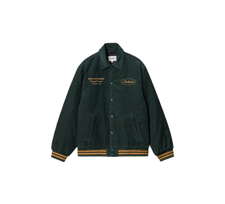 Carhartt WIP Rugged Letterman Jacket Disc Green