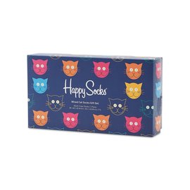 Happy Socks 3-Pack Mixed Cat Socks Gift Set