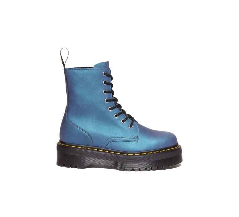 Dr. Martens Jadon Deep Blue Leather Platform Boots