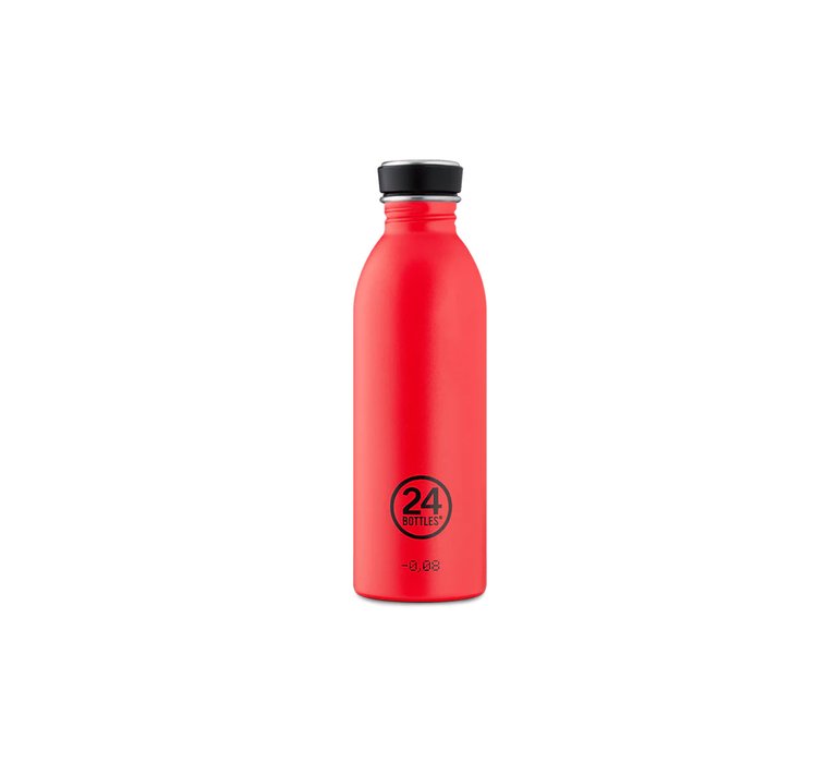 24 Bottles Urban Bottle Stone Hot Red 500ml