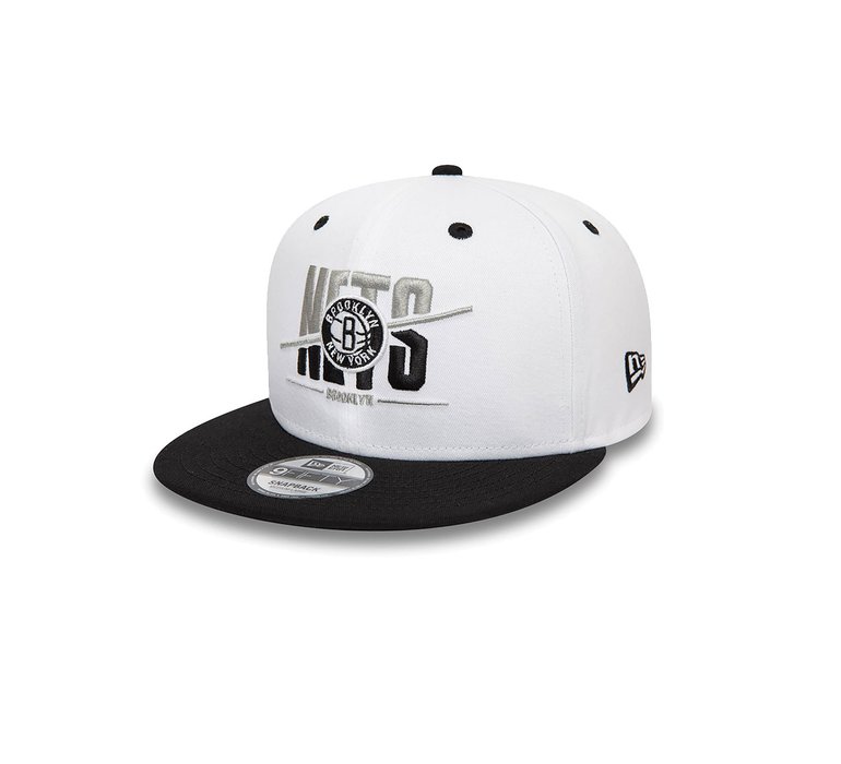 New Era Brooklyn Nets Crown White 9FIFTY Snapback Cap