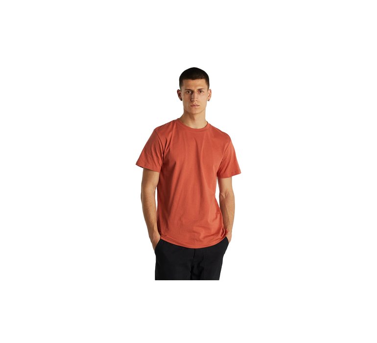 Dedicated T-shirt Stockholm Base Terracotta Red