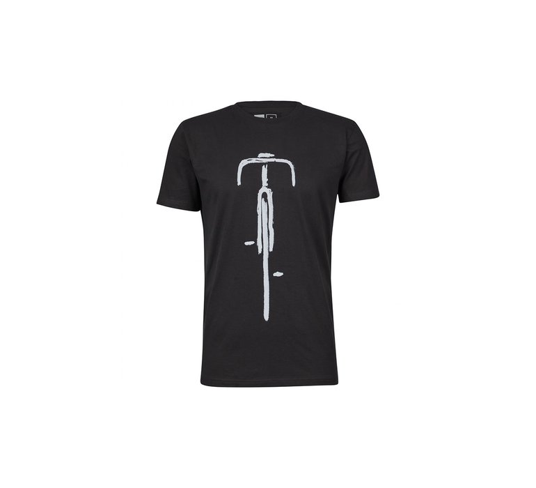 Dedicated T-shirt Stockholm Bike Front Charcoal