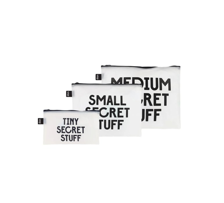 LOQI - Snask - Secret and Classified Transparent Zip Pockets