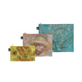 Loqi Vincent van Gogh - Sunflowers, Self-Portrait, Almond Blossom Recycled Zip Pockets