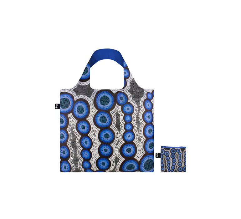 Loqi Kirsten Nangala Egan - Water Dreaming Blue Recycled Bag