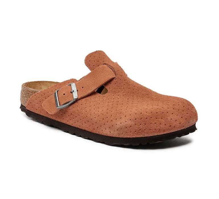 Birkenstock Boston Suede Embossed Narrow Fit