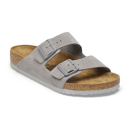 Birkenstock Arizona Suede Leather Regular Fit Stone Coin