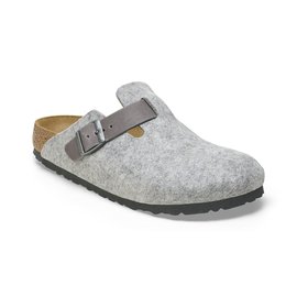 Birkenstock Boston Natural Leather-Felt Regular Fit