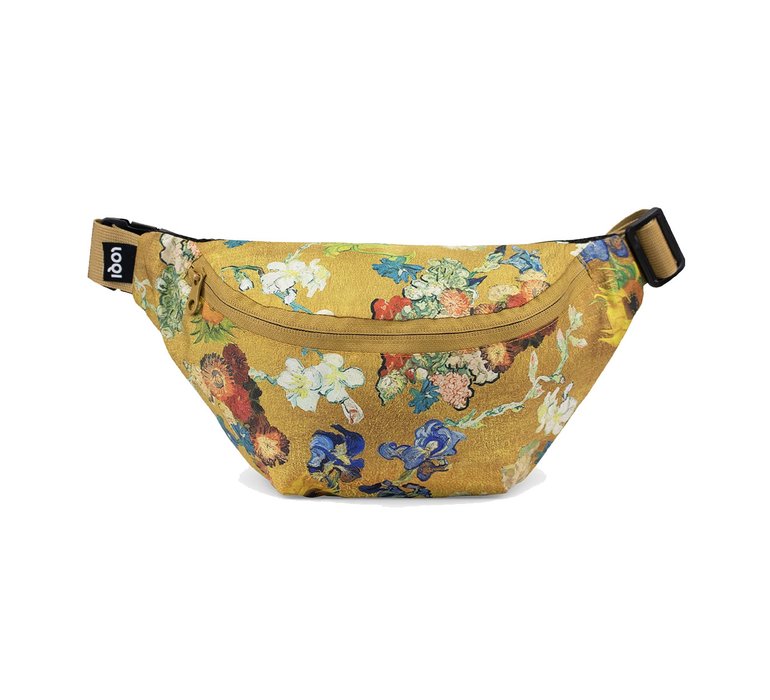 Loqi VAN GOGH MUSEUM Gold Flower Pattern Recycled Bumbag