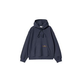 Carhartt WIP Hooded Label Script Sweat Blue