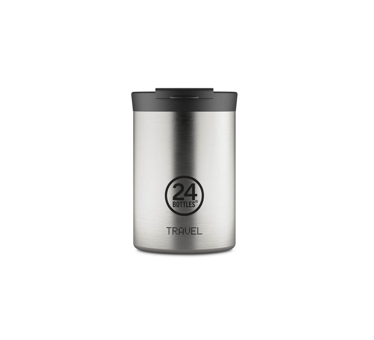 24 Bottles Travel Tumbler Brushed Steel 350ml