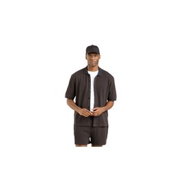 Dedicated Shirt Falkvik Waffle Phantom Black