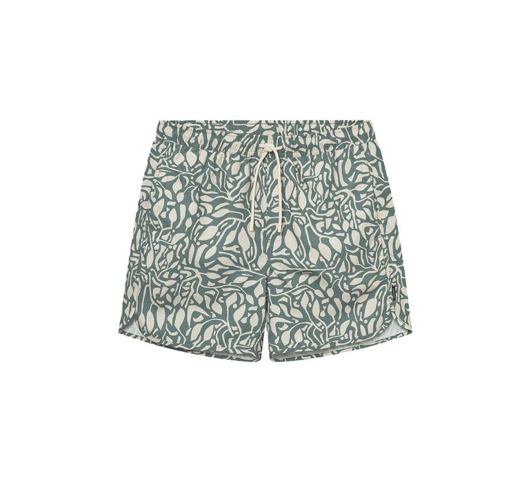 Dedicated Swim Shorts Sandhamn Leaf Mosaic Leaf Green