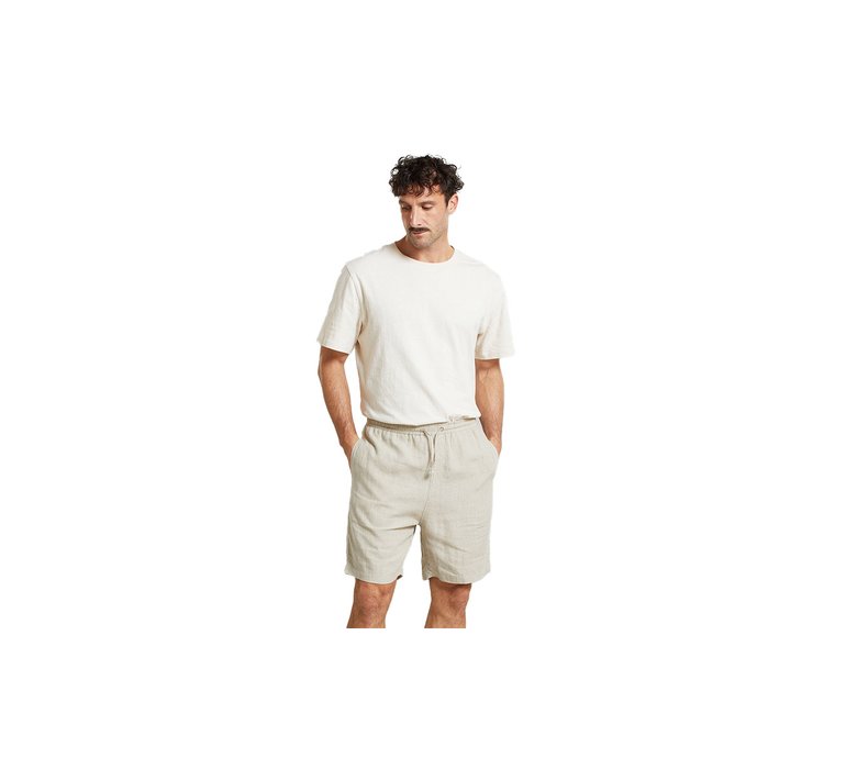 Dedicated Shorts Vejle Linen Ecru