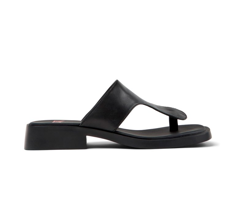 Camper Twins Leather Sandals Ultrasoft Negro