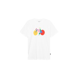 Dedicated T-shirt Stockholm Paper Cut Bike White