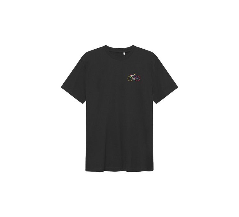 Dedicated T-shirt Stockholm Small Paper Cut Bike Black