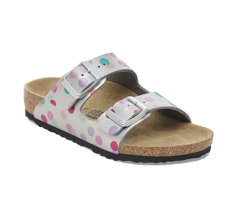 Birkenstock Arizona Kids BF Elec. Metal. Silver Dots Regular Fit
